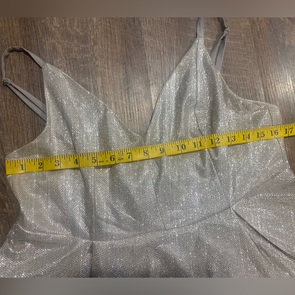 GUC Lulu’s lookout weekend sparkly gold skater dress with pockets size XL - Picture 8 of 14